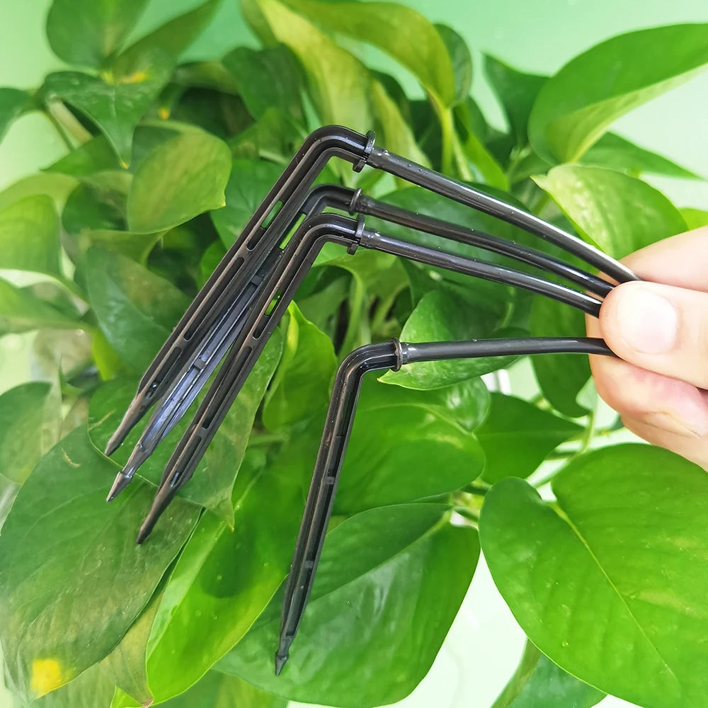 Greenhouse Drip Irrigation Kit Automatic Watering System Garden 4-Way 4/7mm to 3/5mm Hose Dripper for Pot Plant Vegetable Bonsai