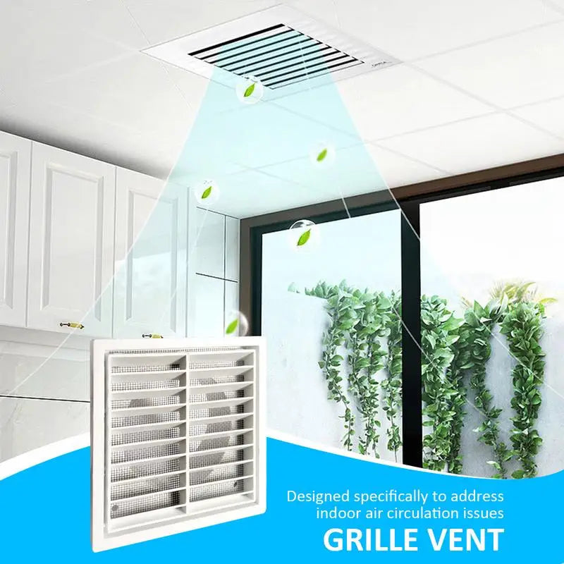 Metal Louver Air Vents Grille Ventilation Covers Aluminum Grilles Duct Heating Cooling Vents Plate Insect Screen Cover Air Vents