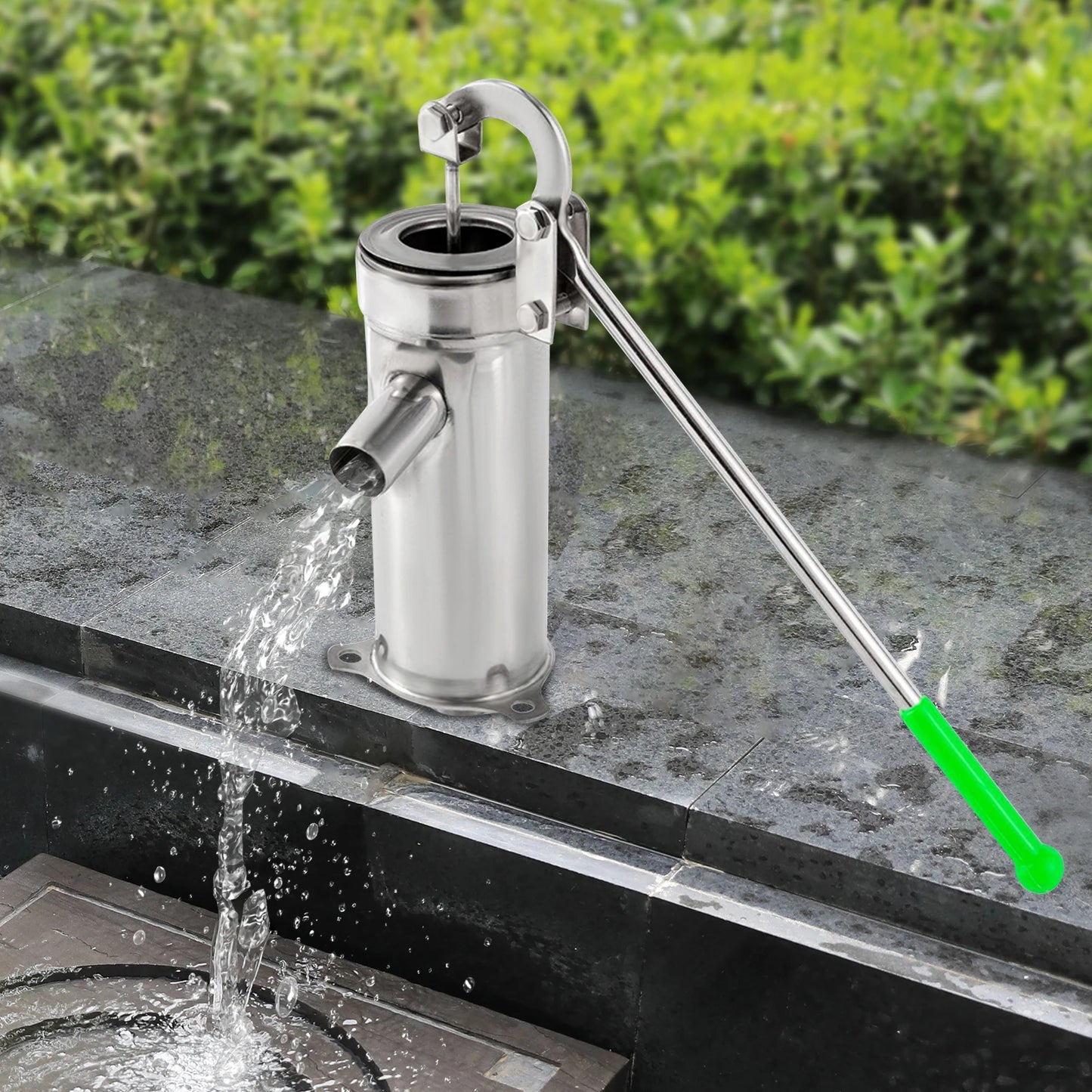 Deep Well Water pump 32mm Handheld Press Pump Stainless Steel Hand Well Pump for Industrial Work or Garden Yard Farm Home