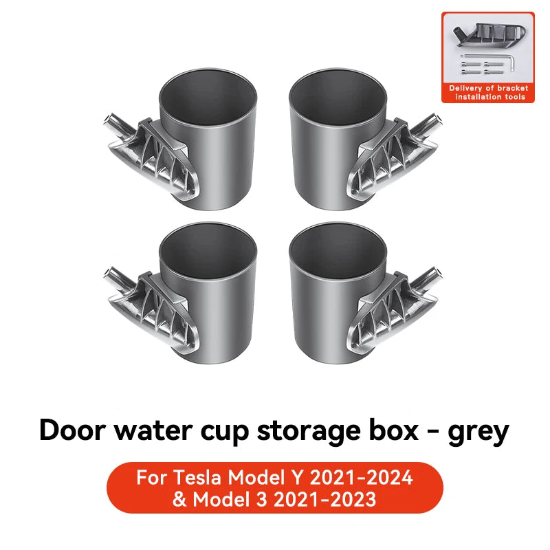 Tesla Model 3 / Y Door Cup Holder (4-Pc Set)
