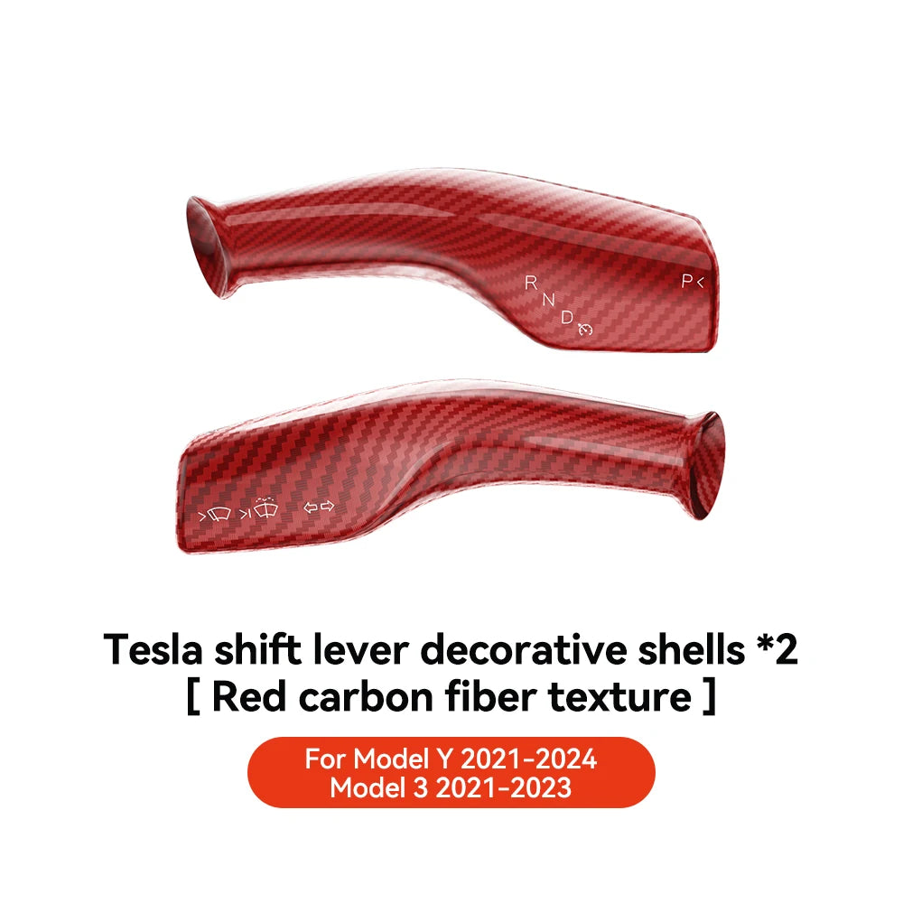YZ For Tesla Model 3 Y Highland Juniper Full Package Trim Cover Of Carbon Fiber Matte Finish On Wiper Lever For Tesla 2021-2025