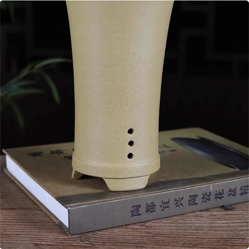 Nature Purple Sand Bonsai Pot, Small Vase,Cymbidium Orchid Plant Pot,Garden,Home Decoration