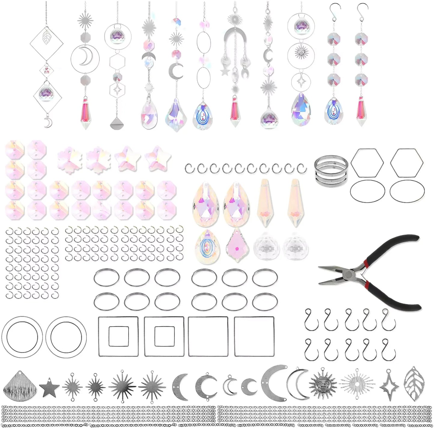 Sun Catchers Making Kits Craft for Garden Window Home Decor Crystal Suncatchers DIY Wind Chime Sun Catchers Making Kit Gifts