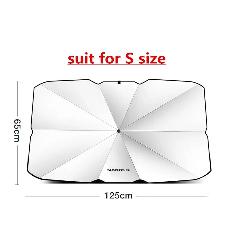 For Tesla Model Y Model 3 Model X Model S Roadster Car Windshield Sun Shade UV Ray Reflector Umbrella Auto Interior Accessories