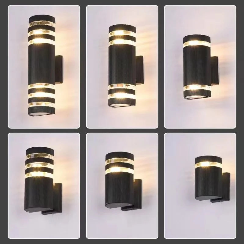 E27/GU10 Outdoor Lights Lighting Wall Light Waterproof Up Down Aluminum Garden Light Double Head Wall Lamp Corridor Lighting