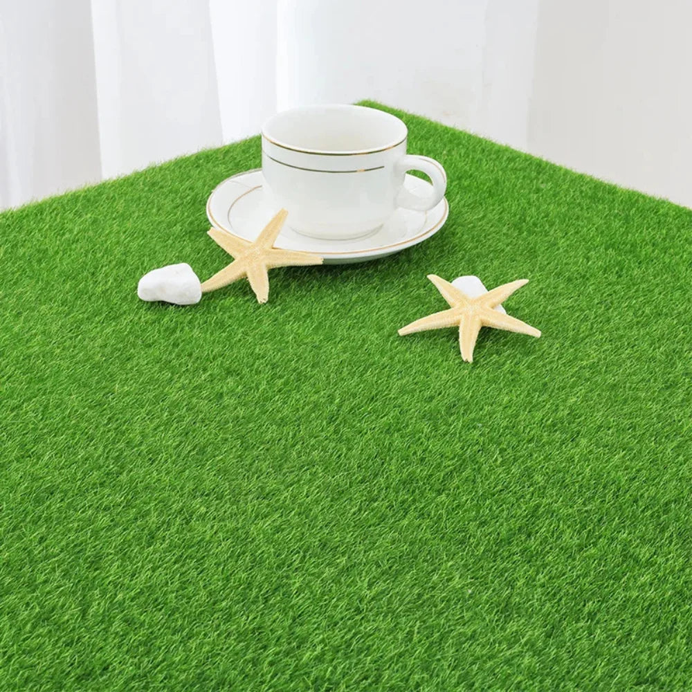 Ultra-Realistic Flocked Artificial Grass - Soft Touch Synthetic Turf for Indoor/Outdoor, Pet-Safe & Kid-Friendly Lawn Decor