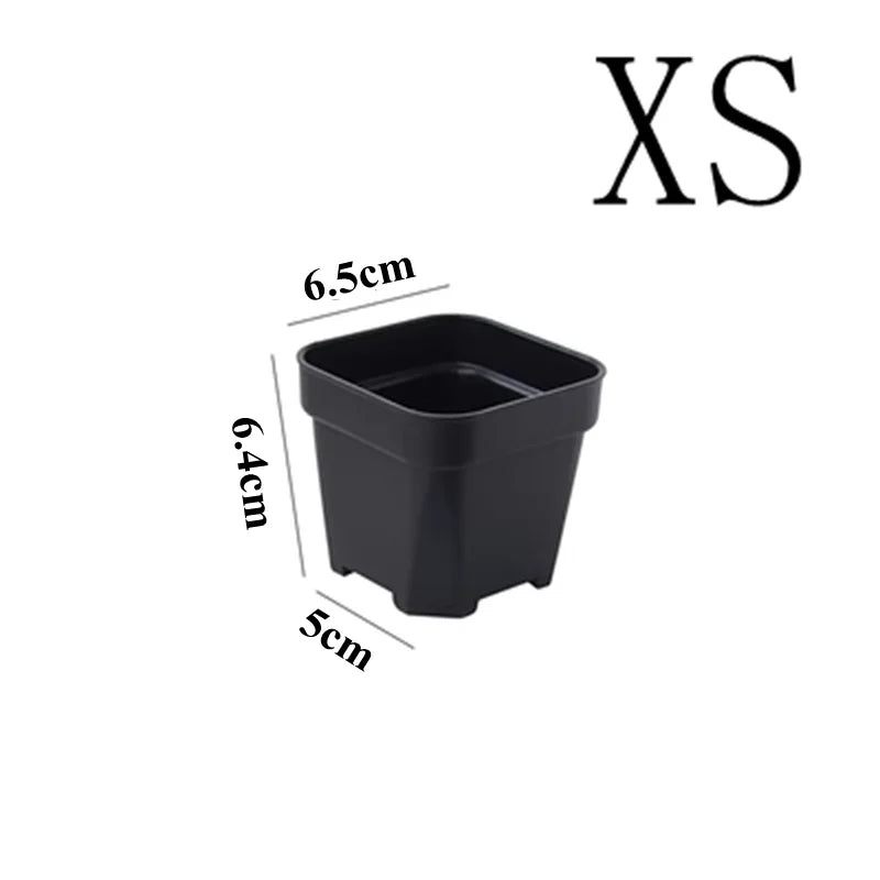 New Thicken Flower Pots Succulents Plant Small Square Planter Cactus Mini Bonsai Pot Tray Creative Home Office Decor Garden Tool