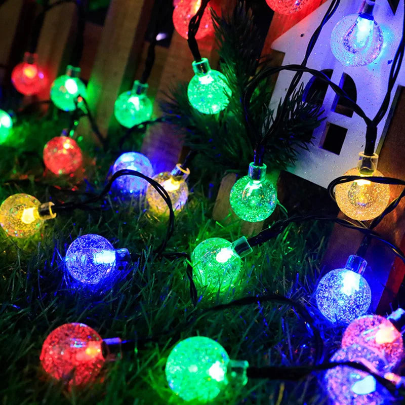 Outdoor LED Crystal Globe Light Solar Fairy Light Garden Light 5/7/12m Solar String Light for Christmas Wedding Party Decoration