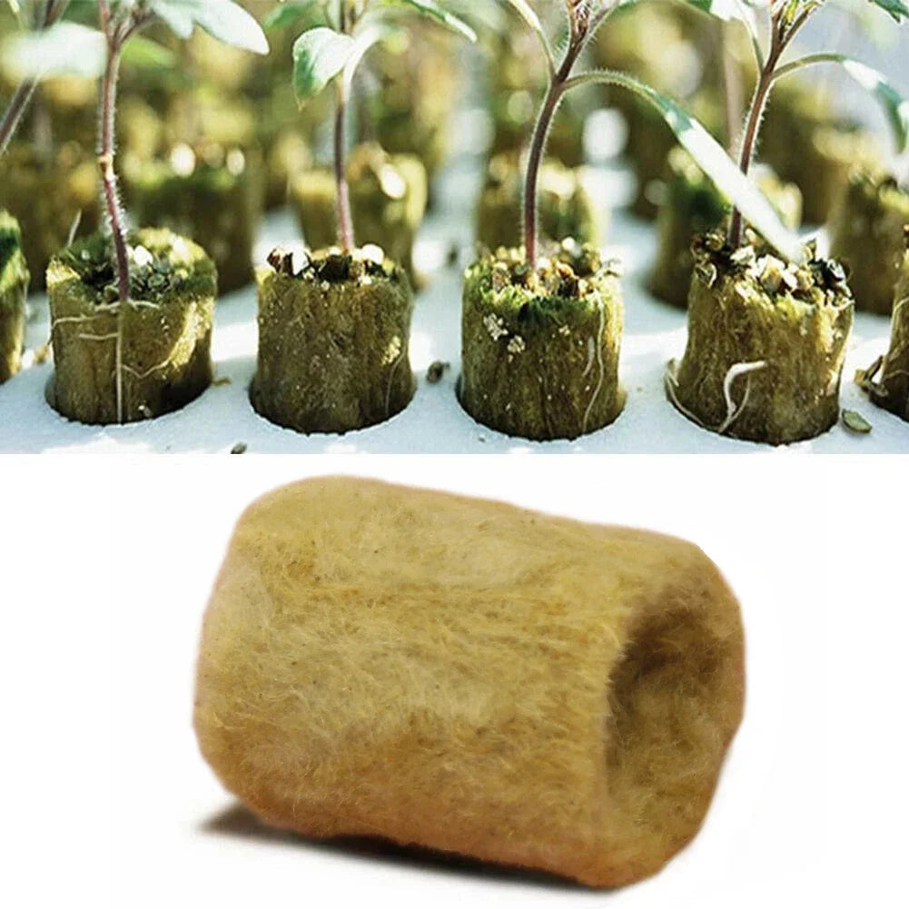 50-200PCS Seedling Grow Media Plug Starter Cubes Rock Wool Plant Hydroponic Propagation Transplanting Seedling Soil Block