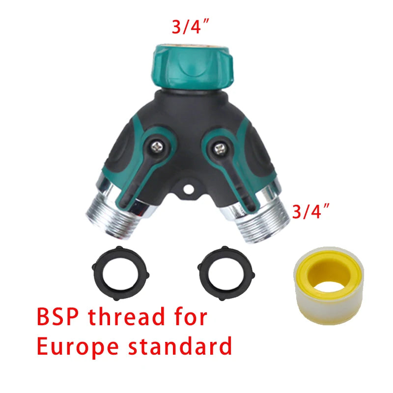 1-2-4 Way Heavy Duty Garden Hose Splitter Faucet Splitter, Outdoor Faucet Splitter Adapter for Water Hose, Water Spigot Splitter