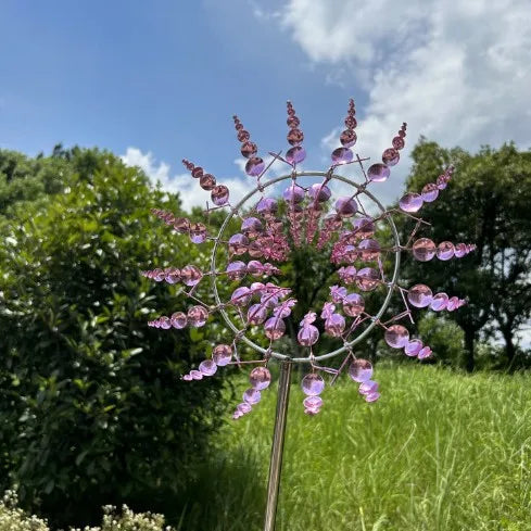 Creative Courtyard Garden Lawn Decoration Unique Wind Collector Magical Kinetic Energy Metal Windmill Rotator