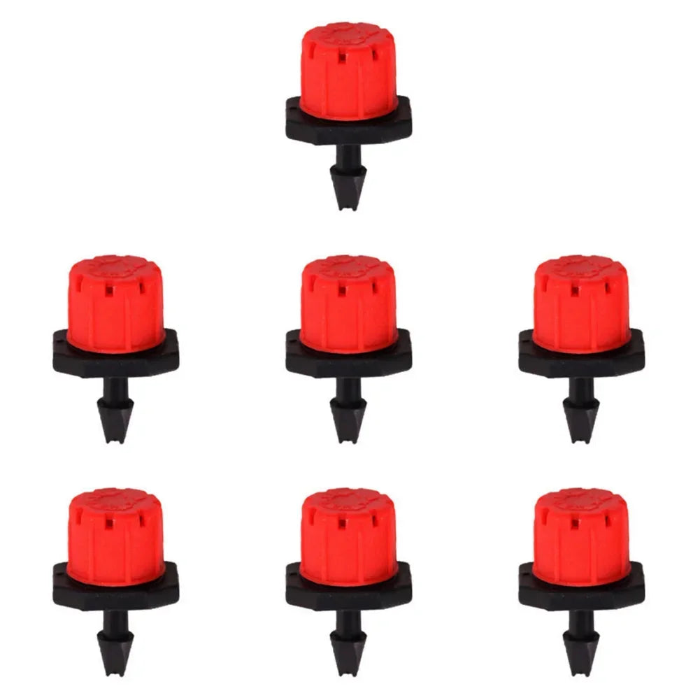 100-1000pcs Adjustable Drip Irrigation Droppers Rotating Sprinklers 1/4'' Emitter Dripper For Micro Balcony Yard Watering System