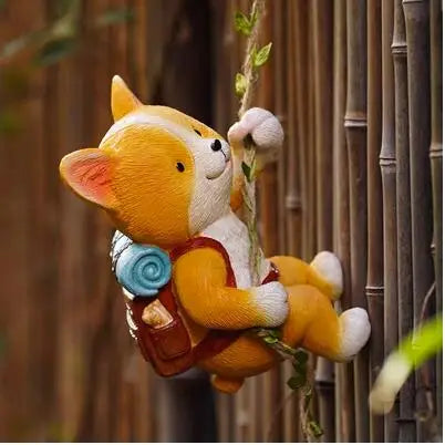 Double Rabbit Hanging Basket Flowerpot Wreath Mother And Child Rabbit Resin Crafts Outdoor Garden Yard Balcony Figurines Decor