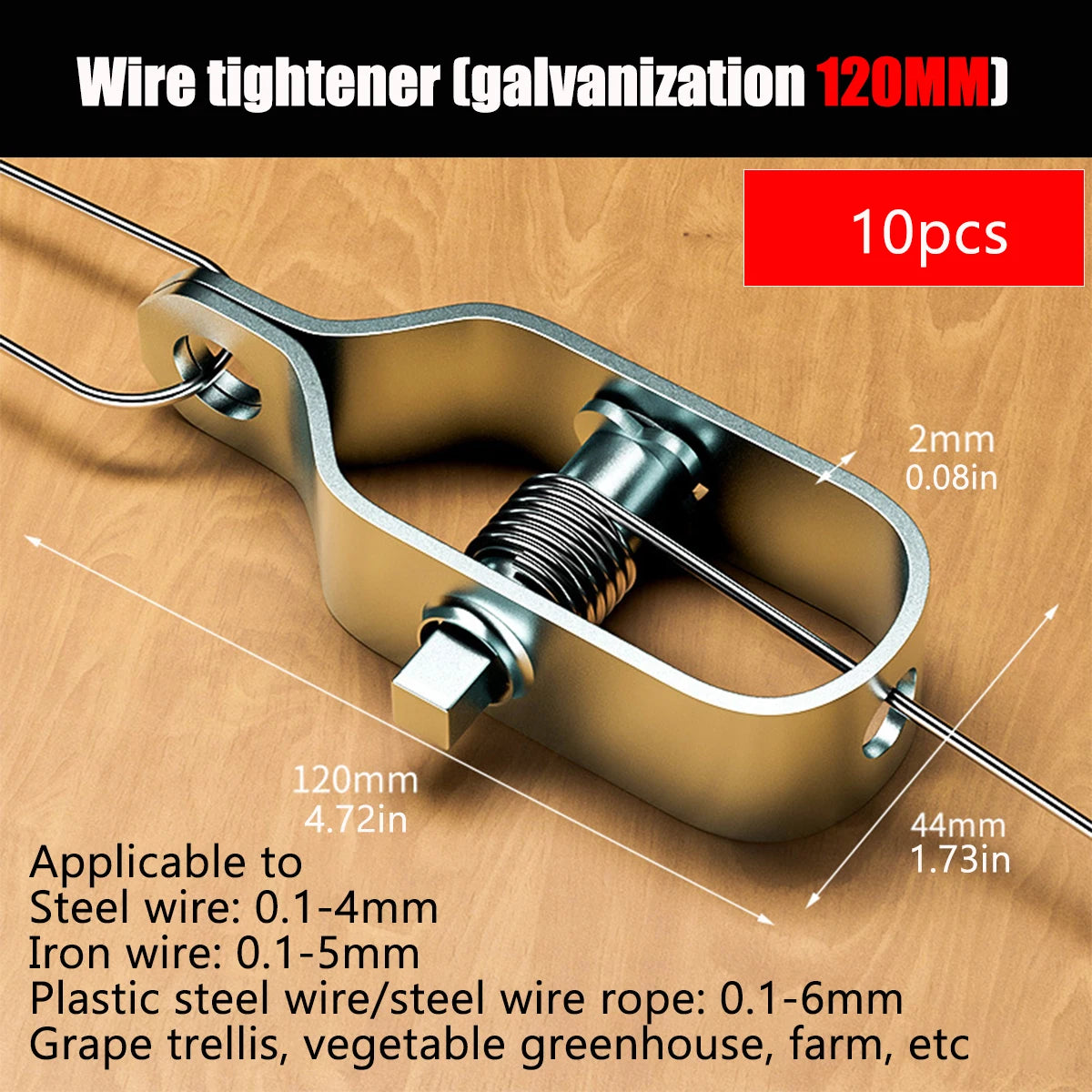 New Upgrade 10Pcs Electric Fence Wire Tightener Wire Tensioner,Cable Tensioner for Wire Tensioner Electric Fence, Farm Fence