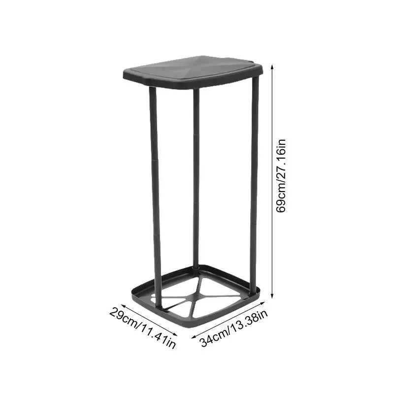 Garbage Bag Holder Rubbish Bin Stand Telescopic Garbage Holders Waste Storage Frame with Lid for Living Room Yard Lawn Camping