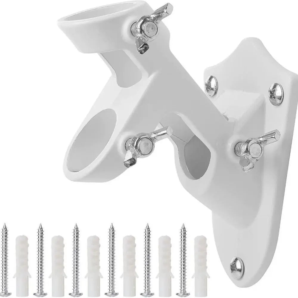 Rust Free Wall Flag Pole Holder Double Hole Wall-mounted Flagpole Bracket Waterproof Easy To Install Flagpole Mounting Base