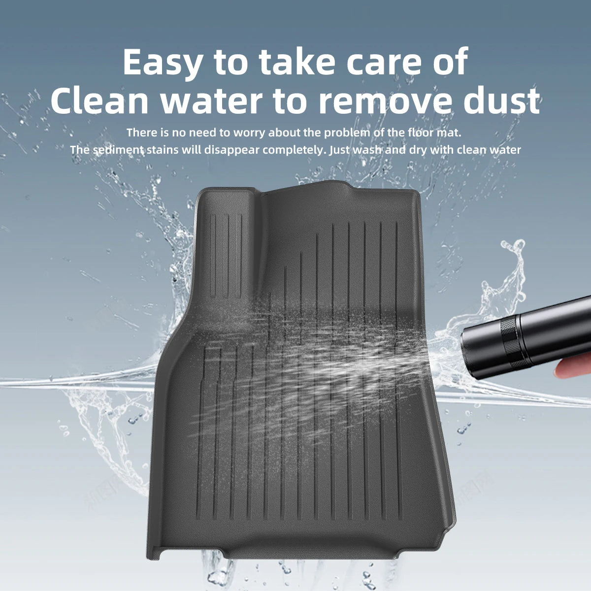 LUCKEASY For Tesla Model Y Floor Mat TPE Waterproof Wear-resistant Protective Mat Model 3 Foot Pad Car Interior Accessories