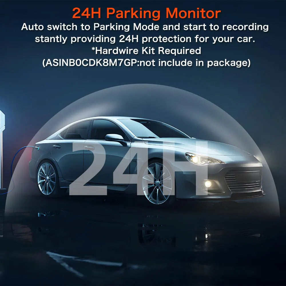 Dash Cam 4K WiFi GPS Dash Camera for Cars Mini Front Car DVR 24H Parki