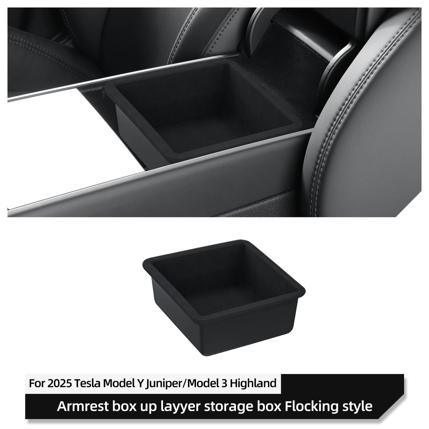 Smabee for Tesla Model Y Launch 2025 Juniper/Model 3 Highland Car Center Console Armrest Storage Box Tray Accessories Tidying