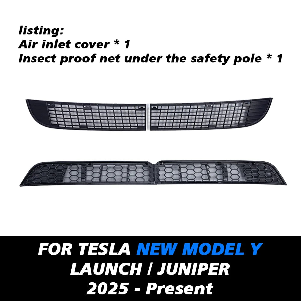 Tesla New Model Y 2025 (Juniper) Lower Bumper Anti-Insect Net | Dust Proof Inner Vent Grille Cover