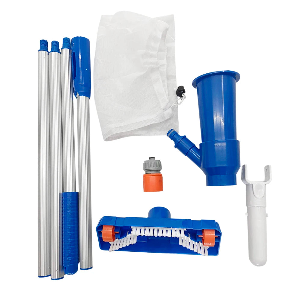 Swimming Pool Vacuum Cleaning Kit Clean Pool Bottoms Net Pool Filter Outdoor Pool Vacuum Cleaner Set Cleaning Skimmer Pool Tool
