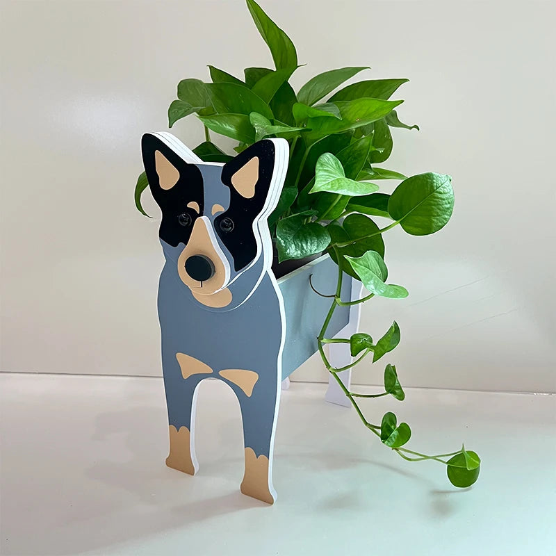 Garden Flower Pot Dog Shape Planter Shiba inu Mastiff Cain Terrier Havanese Vase Pots DIY PVC Garden FlowerPots Home Decor