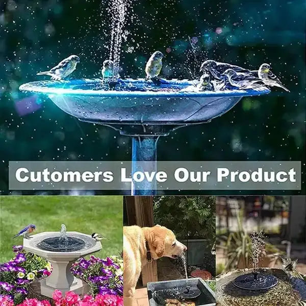 Solar Fountain Pump Floating Solar Panel Bird Baths Water Fountain with 4 Nozzles For Garden Outdoor Water Pool Pond Decor