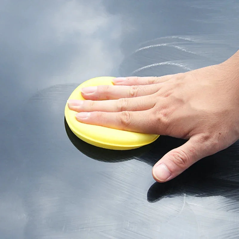 10Pcs Round Car Waxing Polish Wax Foam Sponge High Density Applicator