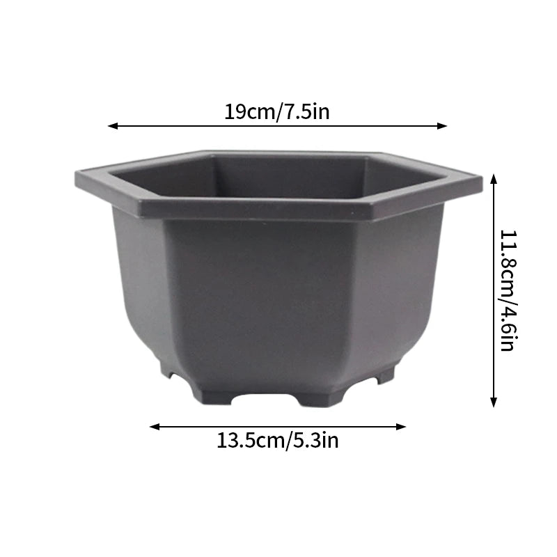 Rectangular Flowerpots Plastic Bonsai Plants Pot Square for Flower Balcony Garden Yard Landscape Bonsai Pot Trays Home Decor