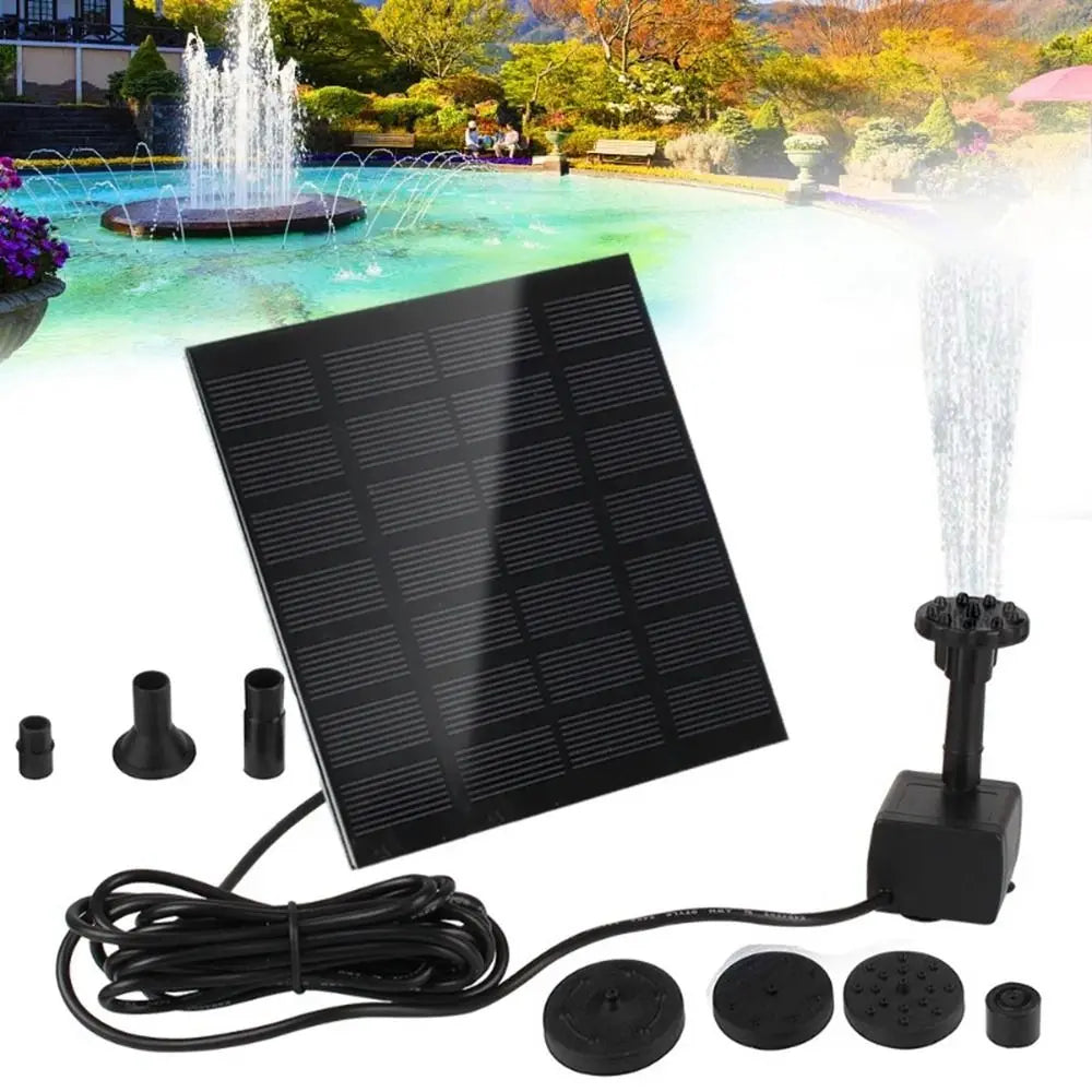 Sprinkler Mini Solar Panel Water Pump 4 Nozzles DIY Solar Fountain Pump DC Brushless 200L/H Solar Water Fountain Fish Tank