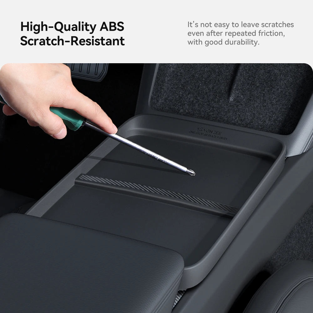 YZ For Tesla Model 3 Y Highland Juniper 2025 Center Console Trays Drink Food Table Desk Plate Car Armrest Storage Box Organizer