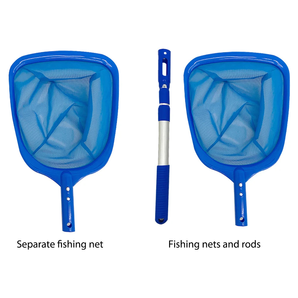 Telescopic Pond Bathtub Pool Cleaning Nets Debris Salvage Mesh Swimming Pool Cleaner Skimmer Leaf Catcher Net Bag with Rod
