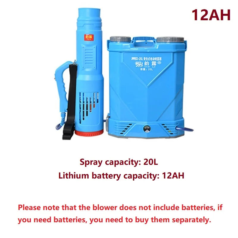20L Agricultural Electric Sprayer Blower Suit Intelligent Pesticide Dispenser Garden Irrigation Sprayer Rechargeable Battery