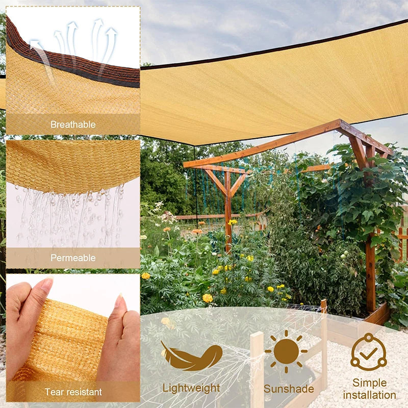 Outdoor Shade Mesh Shading Garden Accessories Privacy Fence Terrace Shadow Decoration Car Sunshade Sails Tent Camping Decor Home