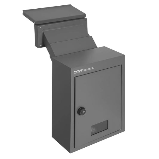 VEVOR Through The Wall Drop Box, Heavy Duty Steel Through the Wall Mailbox with 2.8-7.9" 13" Combination Lock, Mail Drop Box