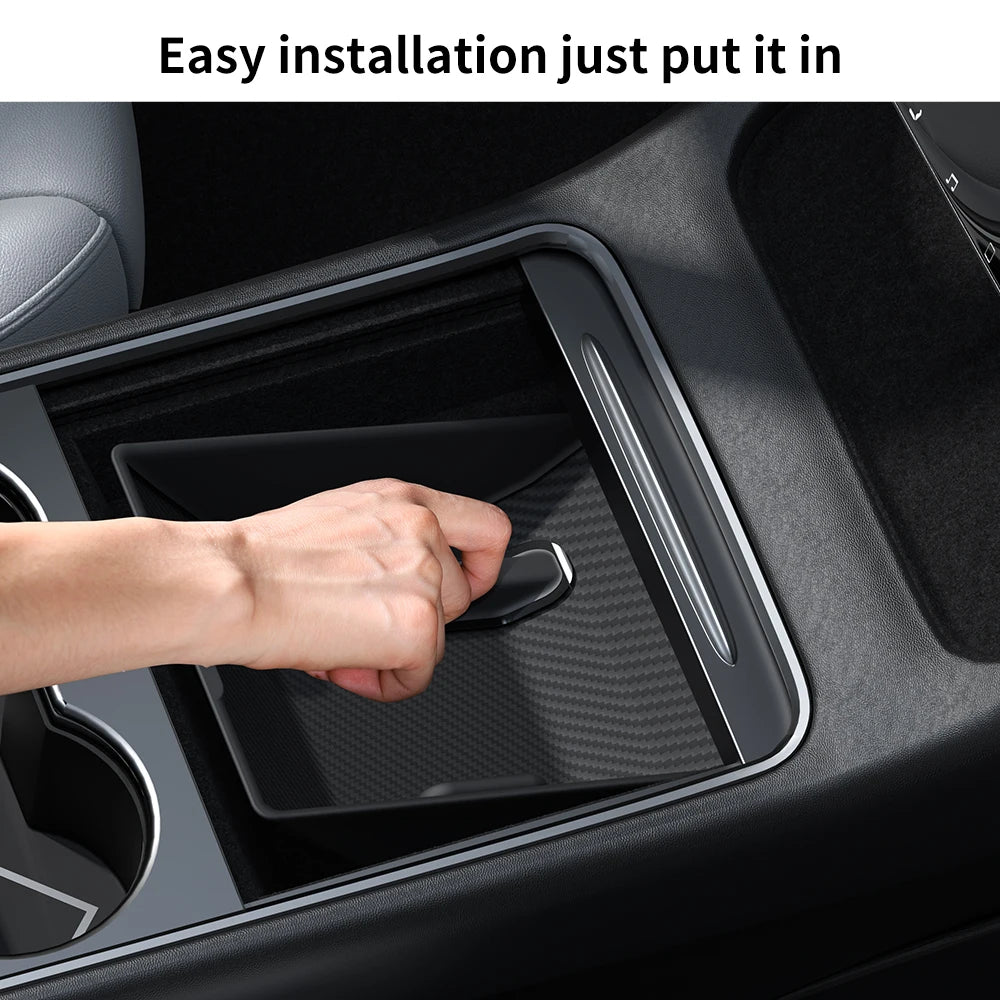 YZ for Tesla Model 3 Y Highland 2021-2024 central control lower storage box handrail box underlay waterproof mat Box Accessories