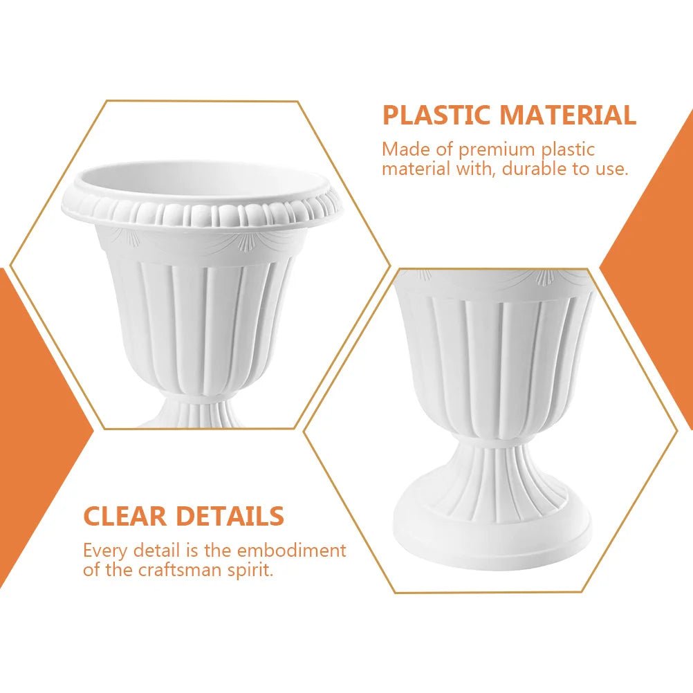 Durable Plastic Roman Column Planter Decorative Flower Pot Balcony Planter Home Decor Planters Garden Supplies Household Flower