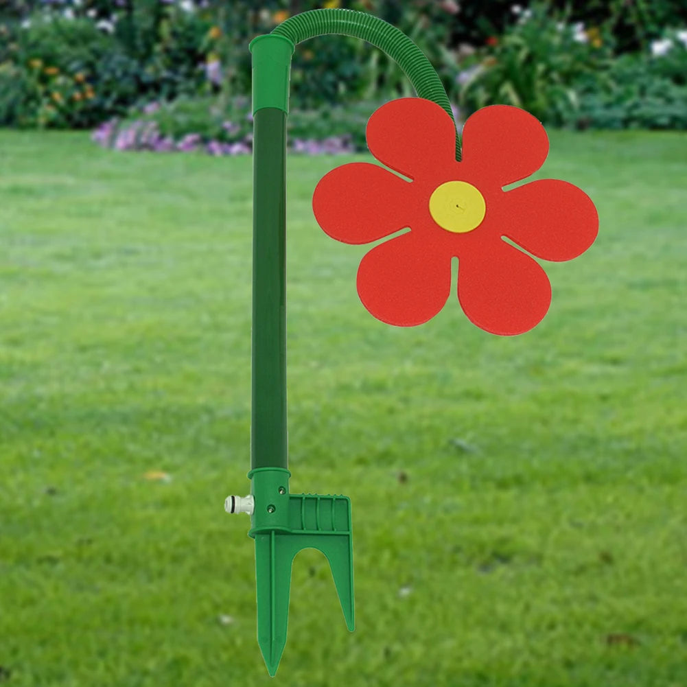 Crazy Spin Sprinkler Flower Shape Dancing Daisy Sprinklers 720 Rotating Water Spray Toy Garden Decor Irrigation Tool