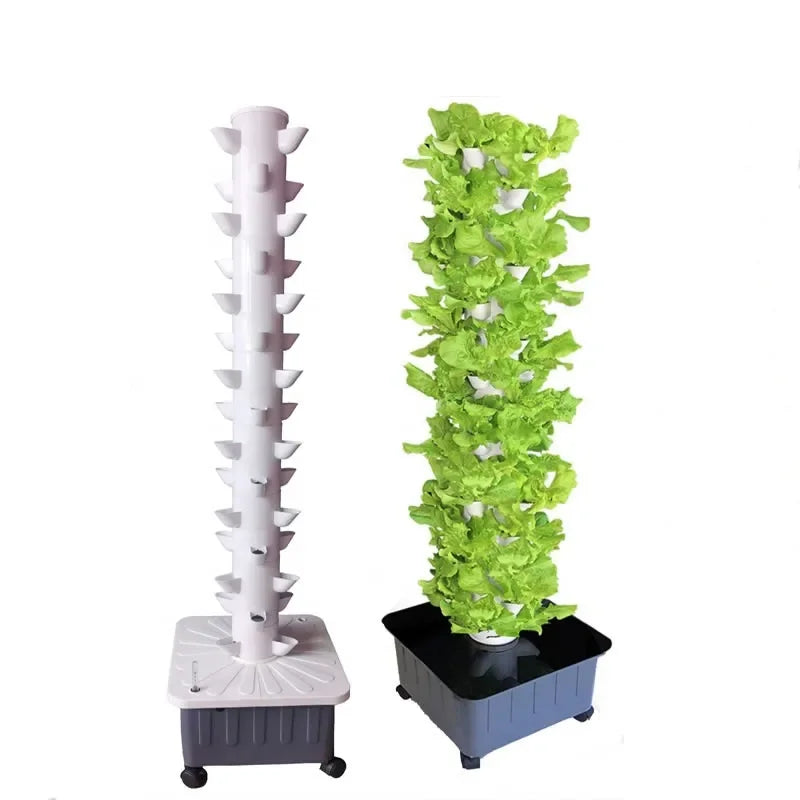 DIY Hydroponic Pots 45Holes Vertical Tower Vegetables Strawberry Growing System Hydroponics Tower