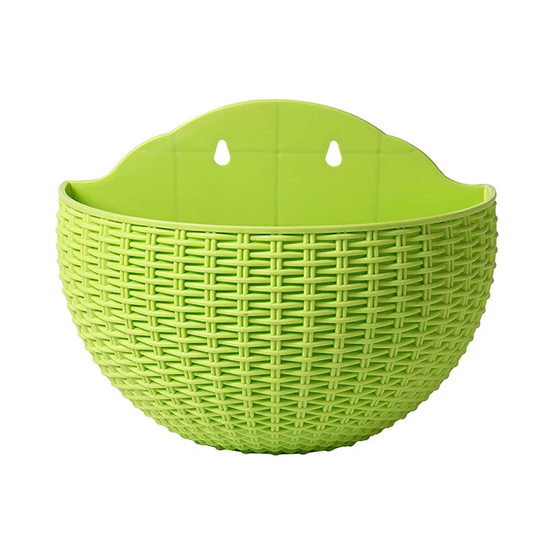 1PC Flower Pot Exquisite Wall-mounted Plastic Wall Hanging Basket Flowerpot For Outdoor Garden Balcony Planter Bucket Home Decor