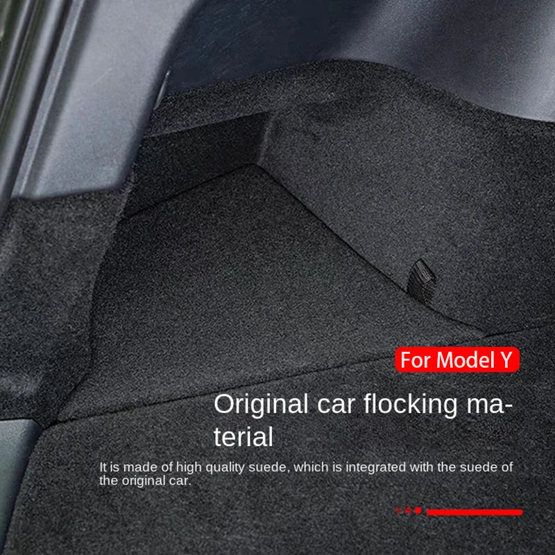 Trunk Side Storage Bins For Tesla Model Y-Berlin/Austin 2022-2024 Cargo Compartment Organizer Bucket TPE Box & Carpet Lids