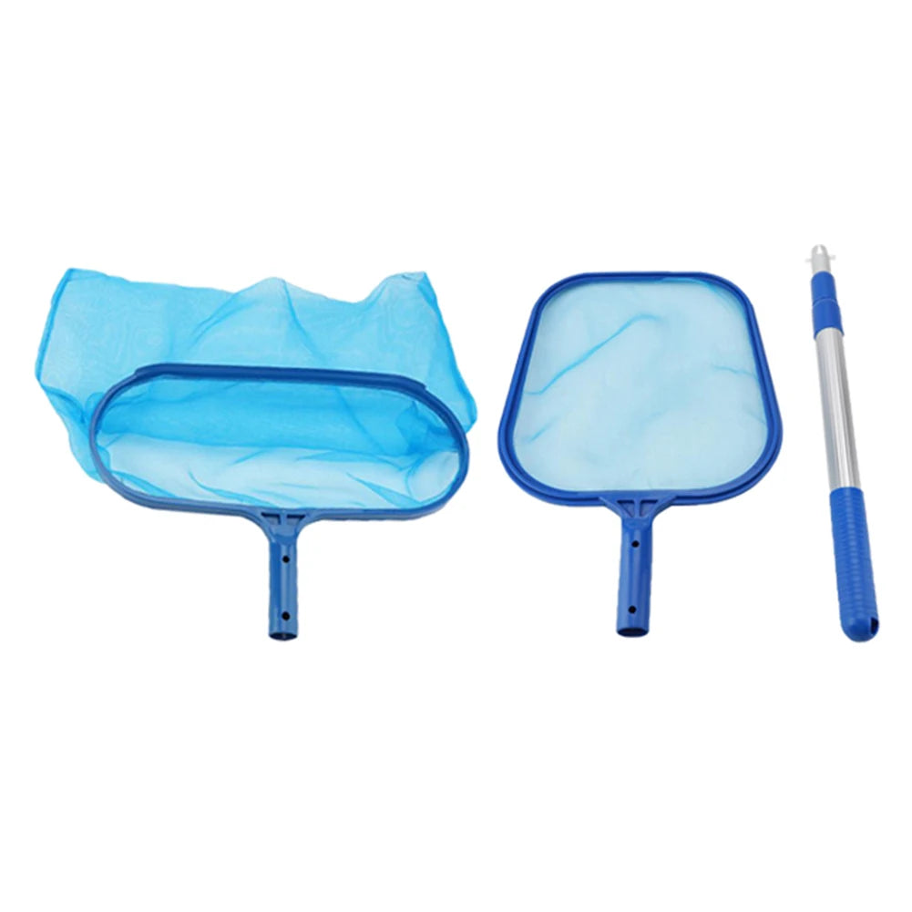 Telescopic Pond Bathtub Pool Cleaning Nets Debris Salvage Mesh Swimming Pool Cleaner Skimmer Leaf Catcher Net Bag with Rod