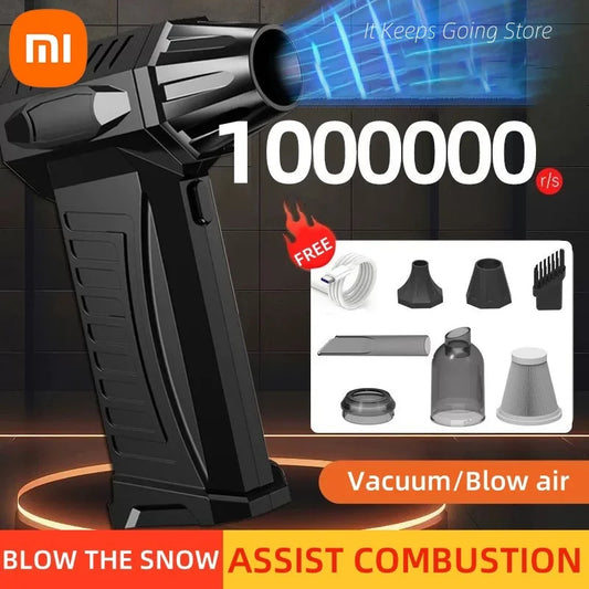 Xiaomi Super Violent Blower 1000000RPM Brushless Turbo Jet Blower 10000mAh Fast Charging Duct Fan 300G Thrust Cleaning Tool 