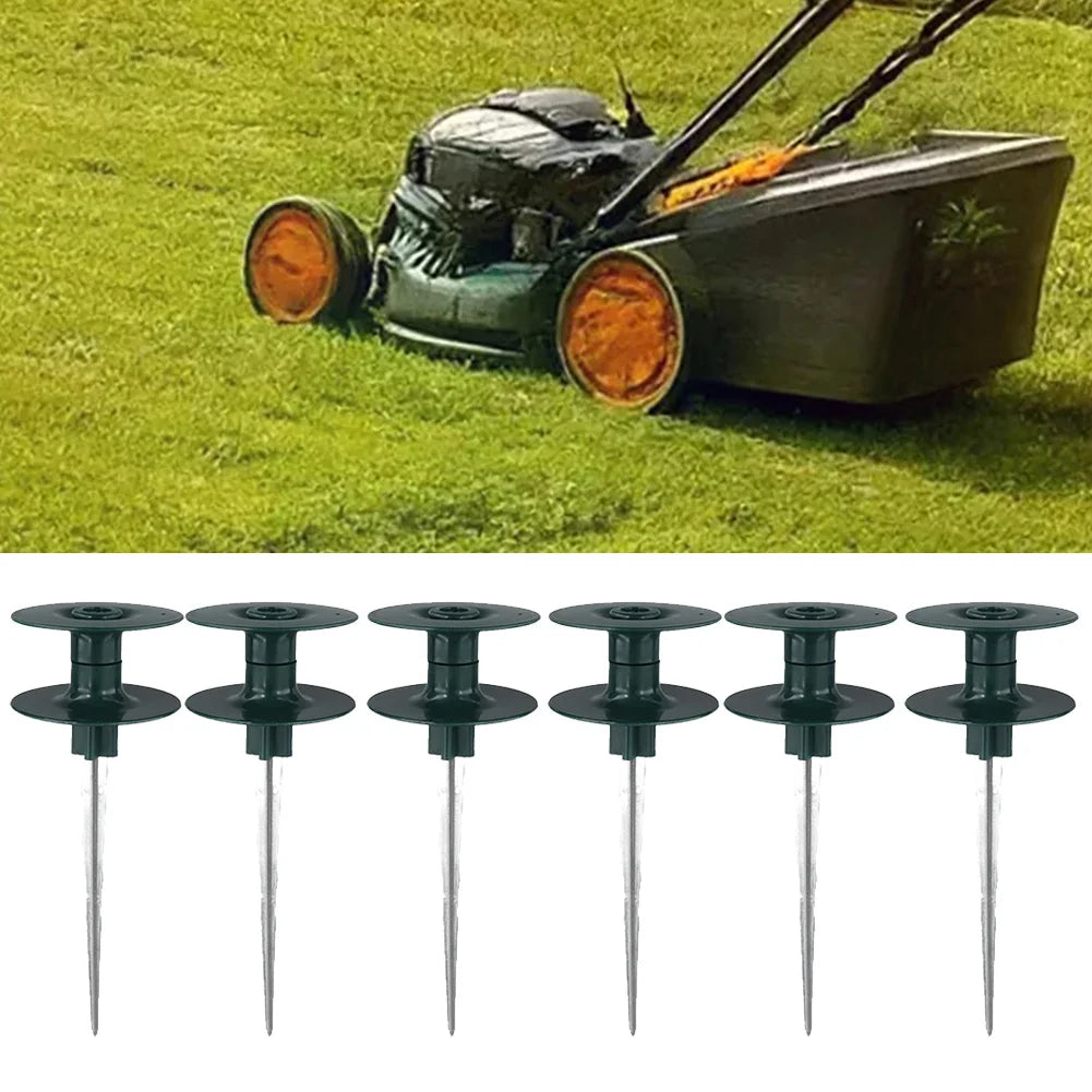 2/6PCS Garden Hose Guide Stake Guide Spikes Reusable Garden Hose Smooth Roller Guide Resin Wheel Hose Guide Peg Garden Tool