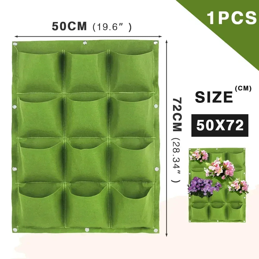 NEW Wall Hanging Pockets Planting Bags Flower Pot Home Garden Grow Bag Garden Planter Vertical Suculentas Plant Pot Home Decor