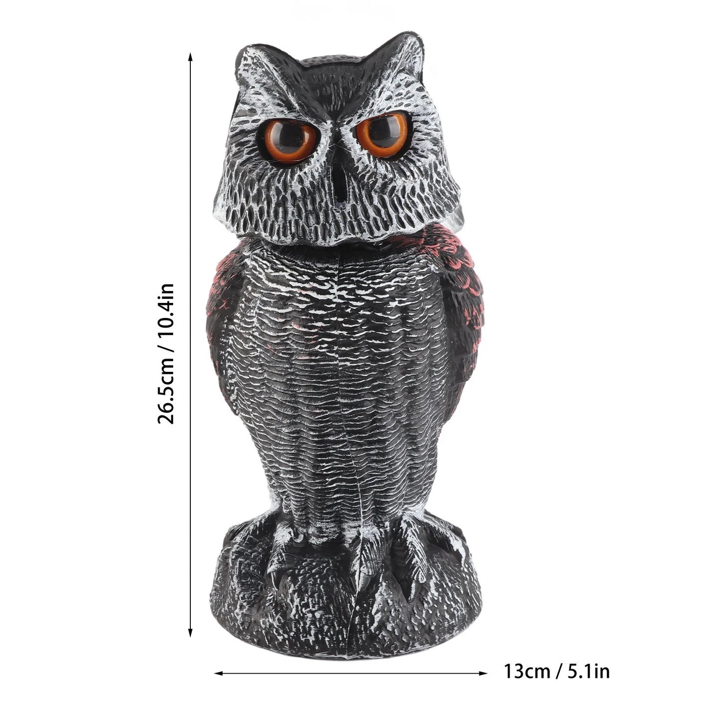 Garden Plastic Shake Head Owl Decor Lifelike Fake Owl Model Ornament for Outdoor Garden Decoration