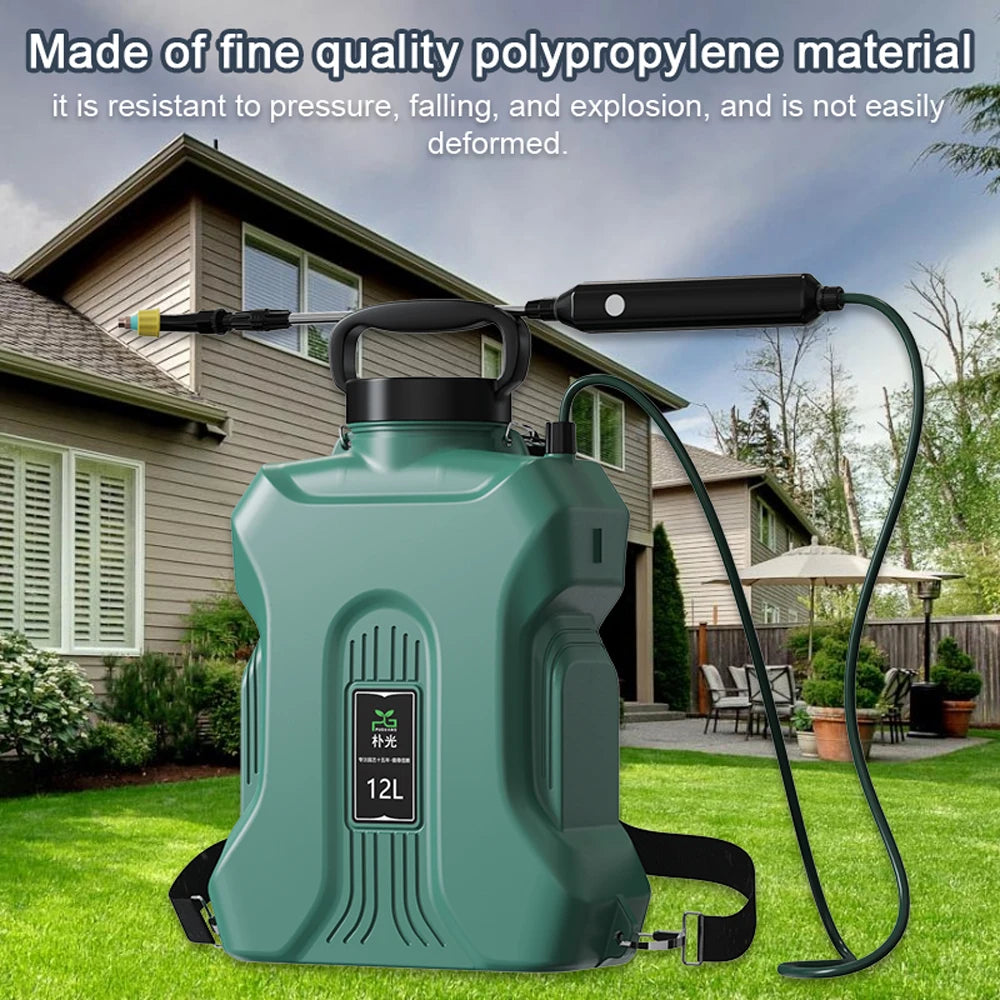 12L Rechargeable Shouldered Sprinkler Handheld Electric Sprayer Atomizing Watering Bottle Water Sprayer Garden Plants Sprayer