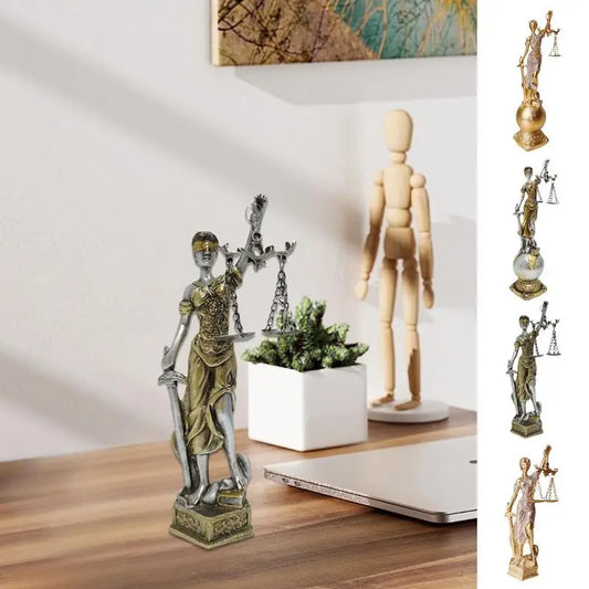 Justice Fairness Goddess Statue ThemisGoddess Of Justice Statue Greek Mythology Ornaments Justice Blind Statues Home Decor