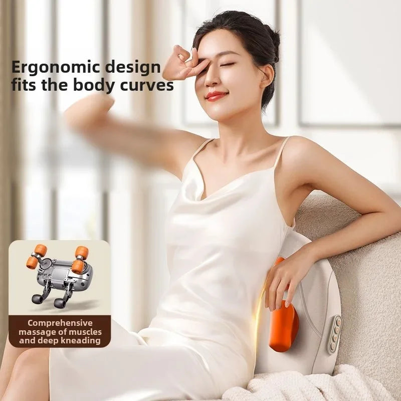 JAIYORL Trapezius Electric Massage Pillow Wireless Car And Home Massag