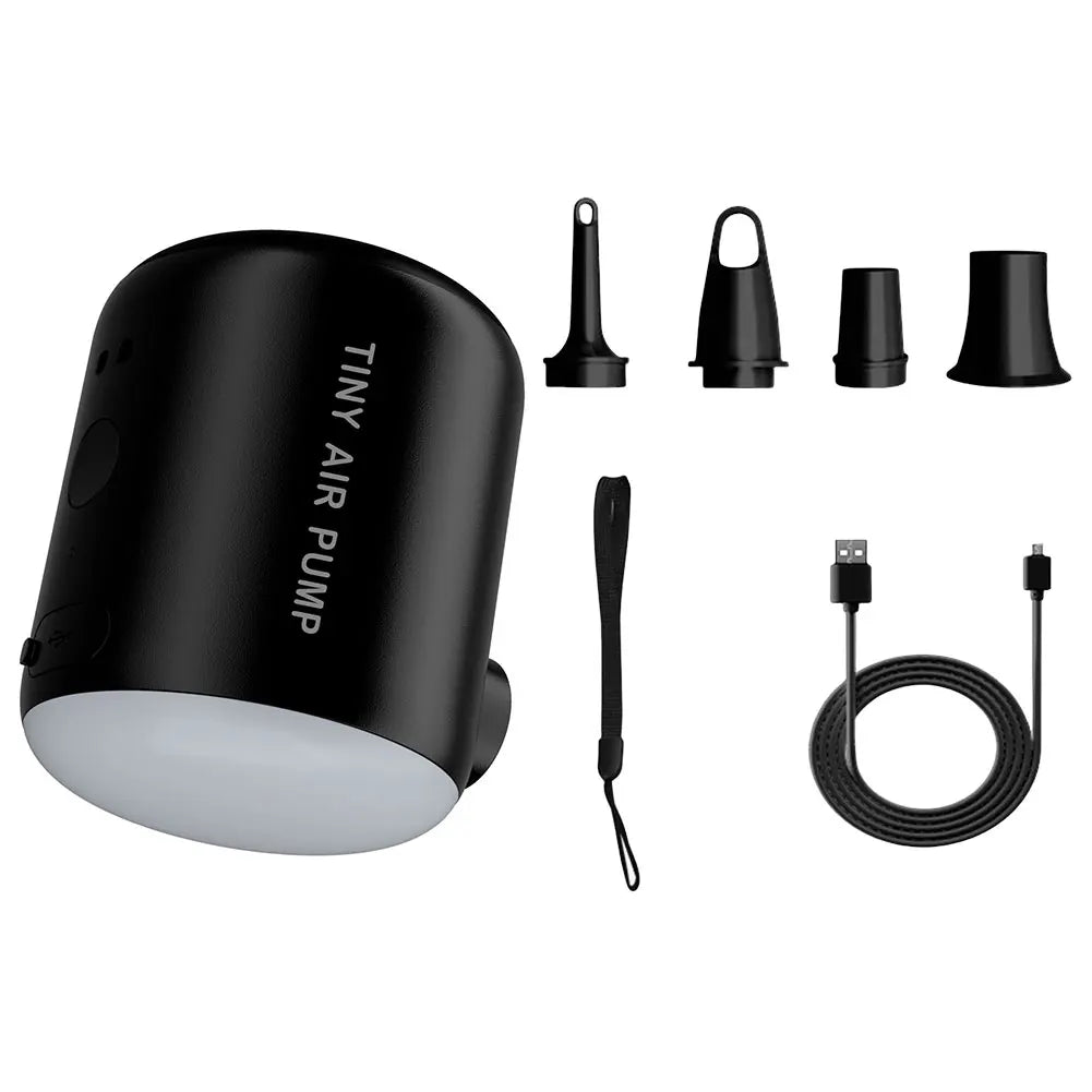 Camping Light Wireless Air Compressor 2200mAh Mini Air Inflator Pump 3 Lighting Modes Electric Air Pump for Air Mattresses Beds